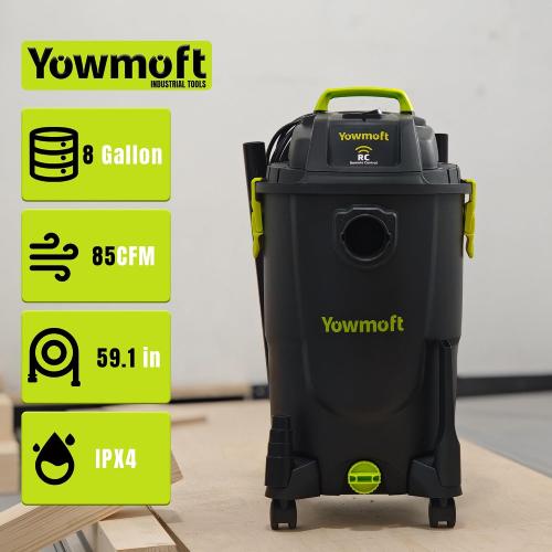 8 Gallon Dust Extractor Shop Vacuum with Remote Control | CVL30-RC, Remote Control, 5.5 Peak HP, HEPA Filter, Dust Bag, Wet Dry Vacuum Cleaner, Woodworking, Garage & Workshop‼️missing pieces‼️