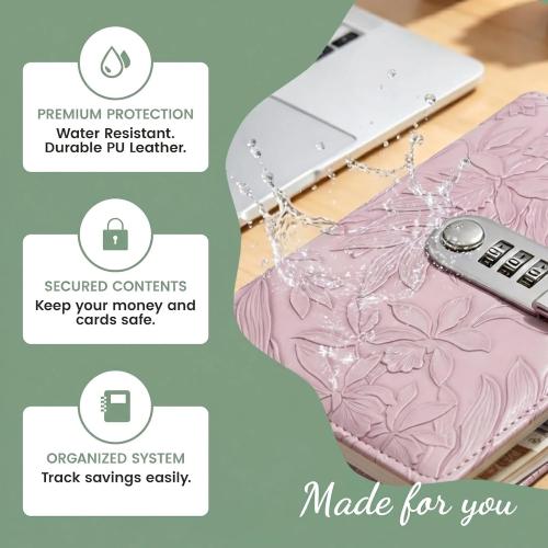 100 Envelope Challenge,Savings Challenges Book with Envelopes, Money Saving Binder Successfully Reach Your Savings Goals (Purple-B)