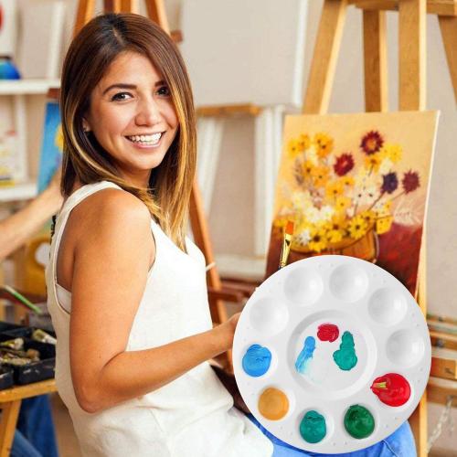 Paint Tray Palettes, 6 Pack, Painting Supplies, Painting Palette for Kids, Plastic Palette