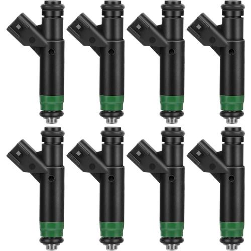 SCITOO 8Pcs 4 Holes Fuel Injectors fit for 2007 for Chrysler for Aspen, for 2004-2007 for Dodge for Dakota, for 2006-2007 for Jeep for Commander, for 2006-2007 for Mitsubishi for Raider 53032704AC