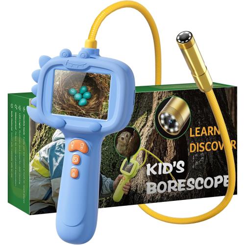 Kids Borescope Toys Camera with Light for 4-10 Years Old Boys Girls Birthday Gift Type-C Rechargeable STEM Science Educational Toy Snake Scope Camera for Outdoor Camping Nature Exploration