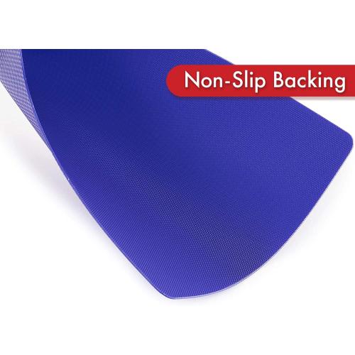 Dexas Heavy Duty Cutting Board Grippmat, Flexible Cutting Boards for Kitchen, Set of 4, Non Slip Plastic Board Cutting Mat Small Size 5.5 x 8, Blue, Green, Yellow, Red Set, Kitchen Gadgets