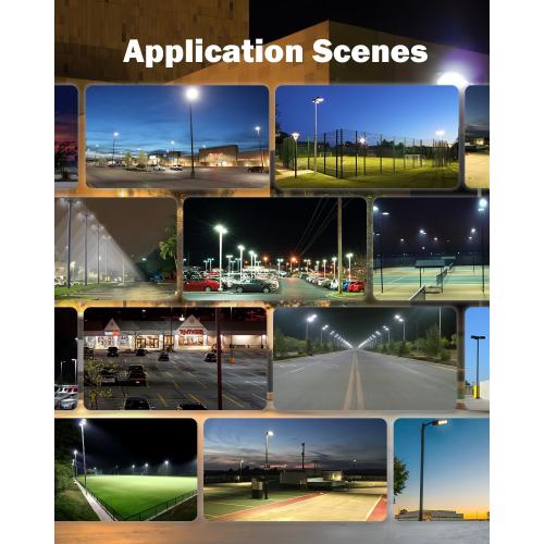 YXL LED Parking Lot Light, 200W LED Shoebox Light with Dusk to Dawn Photocell,28000LM 5000K Daylight Arm Mount, IP65 Waterproof, LED Area Light for Parking Lot Sports Stadium, 3 Pack