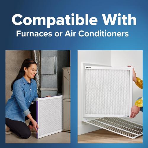 Filtrete 16x25x1 Air Filter MERV 12, MPR 1500 Certified Asthma & Allergy Friendly 2-Pack, AC Furnace HVAC Filters for Home, 3-Month Pleated Electrostatic (Actual Size 15.69 x 24.69 x 0.78 in)