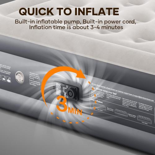InnoTruth Twin Air Mattress with Built in Pump, Famiy Choice Award Winner, Inflatable Blow up Mattress, 18 Raised Colchones Inflables Air Bed, Ideal for Home and Outdoor, 300lbs ‼️comes with stains and dust‼️