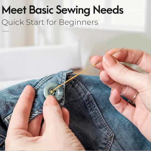 Coquimbo Sewing Kit Mothers Day Gifts for Mom Grandma Women Wife Teen Girls Beginner Traveler, Portable Sewing Supplies Accessories Contains Thread, Needles, Scissors, Dorm Room Essentials (Black)