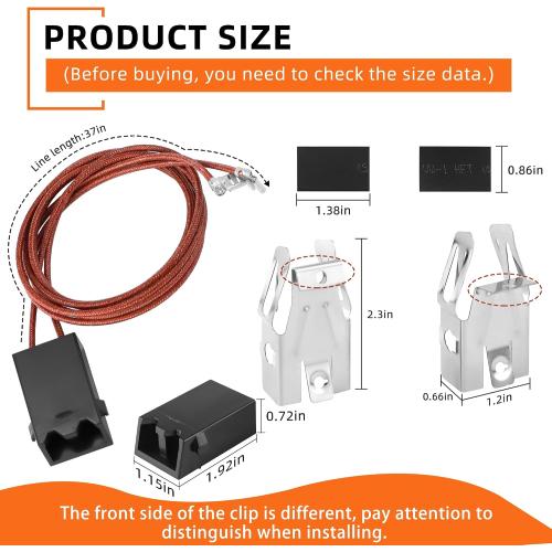 Black Burner Drip Pans WB31M19(8”) WB31M20(6”) Electric Stove Burner Replacement WB30M1(6) WB30M2(8)&WB17T10006 Terminal Block Compatible for G-E Hot-point Ken-more by MIFLUS