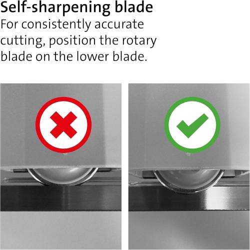 Dahle 507 Personal Rotary Trimmer, 12 Cut Length, 7 Sheet Capacity, Self-Sharpening, Automatic Clamp, German Engineered Paper Cutter