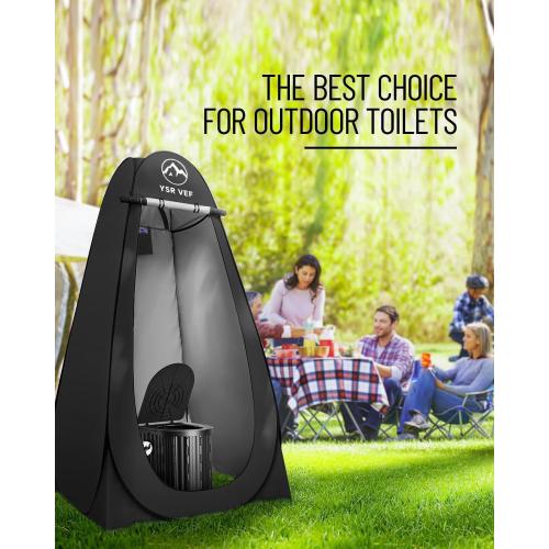 Camping Toilet with Pop-Up Privacy Tent and Liquid Waste Gel, Portable Toilet for Camping with Large Tent, Ergonomic Potty Provides Enhanced Comfort, Suitable for All Ages