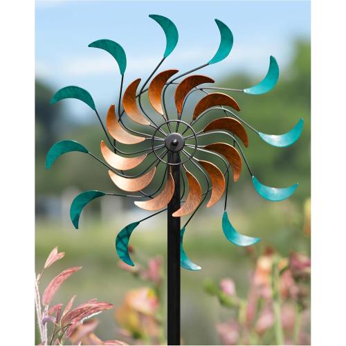 Wind Spinners Outdoor - Metal Windmill for Yard, Garden Spinners with Stake, Yard Art, Ideal Lovely Gift for Family Friends(13'' W x 54'' H)
