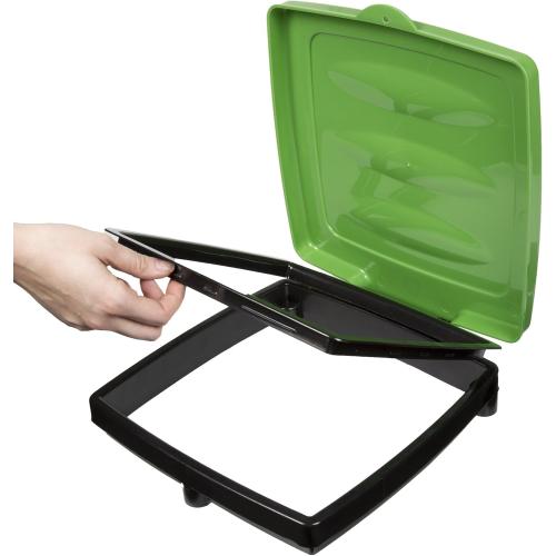 Portable Trash Bag Holder - Collapsible Trashcan for Garbage - Indoor/Outdoor Use - Ideal for Camping, Recycling, and More by Wakeman Outdoors (Green)