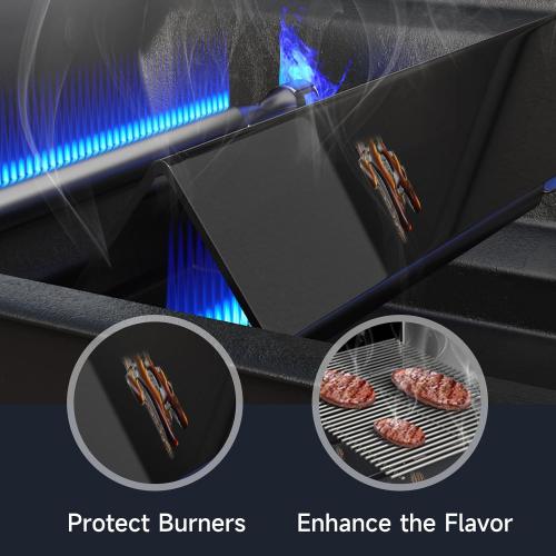 X Home Grill Replacement Parts for Weber Spirit & Spirit II 200 Series (Front-Mounted Control), Porcelain-enameled 7635 Flavorizer Bars and Stainless Steel 69785 Burner Tubes Set