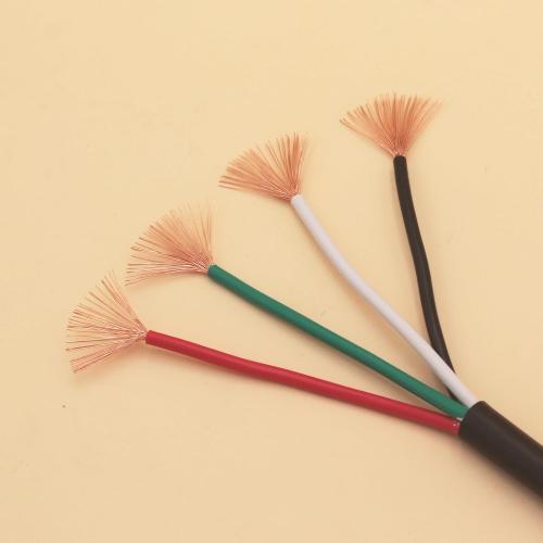 25ft Electrical Wires 14/4 AWG Conductor Automotive Wiring for Mini Split Air Conditioner 14Gauge Speaker Low Voltage Wire 300V led Wire Stranded PVC Cord Oxygen-Free Copper Cable Power(25FT)