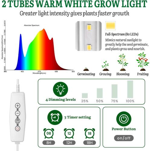 SOLIGT 1020 Size Seed Starter Kit with Grow Light and Heat Mat – 7 Humidity Dome, 6x12 Cell Seed Starter Tray, Bright-Adjustable with 8/12/18H Timer & Stand for Seed Starting & Seedling Propagation