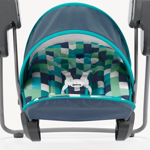 Fisher-Price On-the-Go Swing – Pixel Forest, baby seat with canopy that easily folds for travel