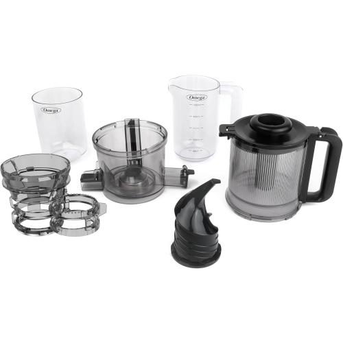 Omega Cold Press Juicer – Slow Masticating Hands Free Juicer Machine for Vegetables and Fruits with Wide Mouth Hopper for Whole Recipe Batch Juicing, Time Saving Series, Easy to Clean, 150-Watt Motor