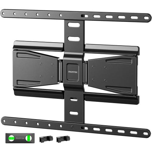 monTEK 0.77 Ultra Slim TV Wall Mount for 43-90 Inch TVs, Swivel & Tilt & Leveling & Extension Wall Mount TV Bracket with Articulating Dual Arms, Low Profile Full Motion tv Mount, 4X Weight Tested