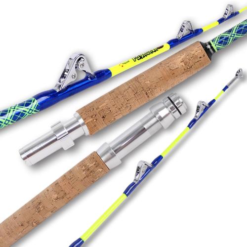Fiblink Saltwater Offshore Trolling Rod, 1/2 Piece Big Game Conventional Boat Fishing Pole (5’, 5’6”, 6’)