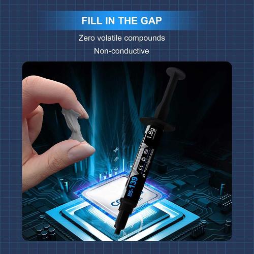 Thermal Paste, 1.8g with Toolkit CPU Paste Thermal Compound Paste Heatsink for IC/Processor/CPU/All Coolers, Carbon Based High Performance