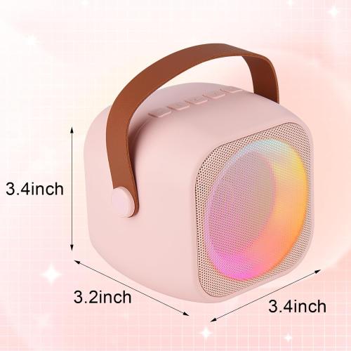 Mini Karaoke Machine for Kids Adults,Portable Bluetooth Speaker with Wireless Microphone and LED Lights,Party,Christmas,Birthday Gifts for Girls Boys,Perfect for Family Party Outdoor Travel