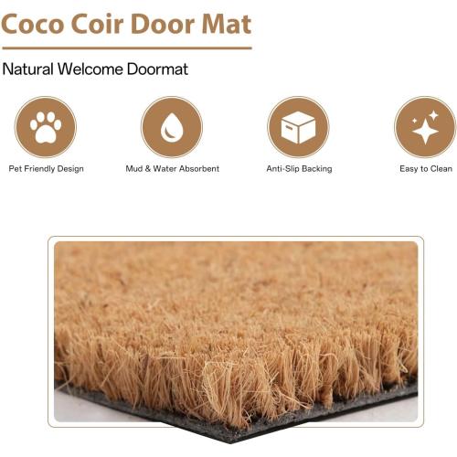 Hope You Like Cats Doormat 29×17 Inch, Funny Black Cat Door Mat, Cute Cat Front Doormat, Funny Welcome Mat Outdoor Indoor, Coir Door Mat for Entryway Porch, Housewarming Gift