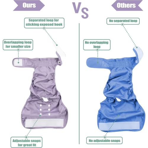 wegreeco Washable Reusable Premium Dog Diapers, Pack of 3, Small Dog Puppy & Doggy Diapers Female, Dog Period Panties Diapers Female in Heat X-Large