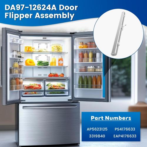 Refrigerator Flipper Assembly #Sam-Da97-12624a Compatible with Samsung, DA97-12624A Assy-French Door Mullion with Heater Replacement