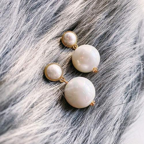 Denifery 925 Sterling Silver Long Tassel Earrings Pearls Earrings Dangle Earrings Bohemian Statement Earrings for Women Wedding Daily Party