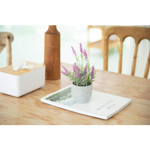 Velener Artificial Lavender Flowers(Pink/White/Purple), Small Fake Lavender Plants Pot Set of 3 - Faux Lavender Flowers for Farmhouse/Home