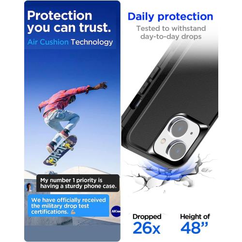 AICase for iPhone 14 Case(6.1) Case,Heavy Duty 3-Layer Rugged Pocket-Friendly Phone Case,Durable Military Grade Protection Shockproof/Drop Proof/Dust-Proof Protective Cover for iPhone 14 Case 6.1