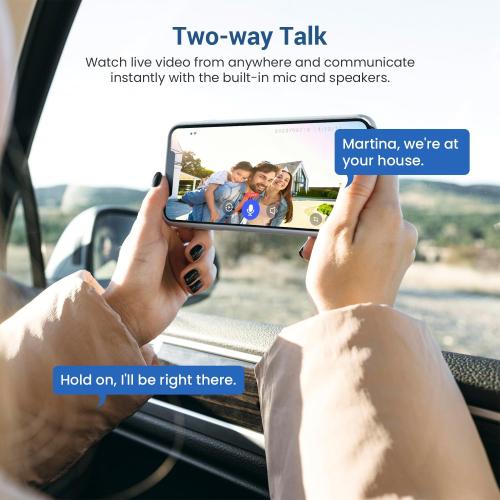 1080P Wireless Video Doorbell Camera, AI Human Detection, Cloud Storage, Two-Way Audio, 2.4GHz Wi-Fi Support, Real-Time Alerts, Easy Installation, Night Vision (Brown)