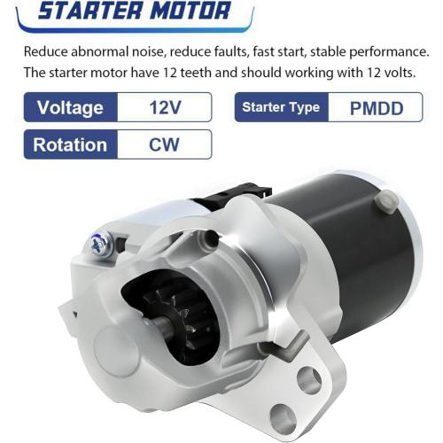 New Starter Motor 17986 Compatible with 07-16 GMC Acadia, 09-17 Chevy Traverse,Impala 12-20, Buick Enclave Lacrosse, Cadillac SRX XTS STS, Pontiac Saturn Suzuki 3.0L 3.6L V6 Engine