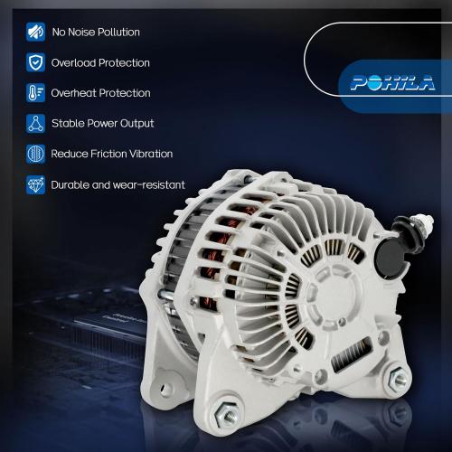 11657N Alternator Compatible with 2013 2014 2015 2016 2017 2018 Nissan Altima 2.5L L4, 12V 110Amp, Replace# 11657, 23100-3TA1B, 23100-3TA1A, A2TJ1881, A2TJ1891