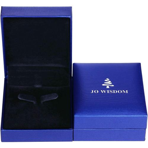 JO WISDOM 925 Sterling Silver Hoop Earrings with Simulated Danlge Pearl(white/Black)