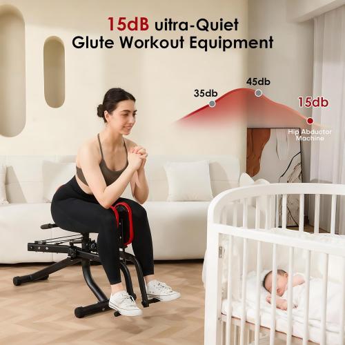 Ocdin Hip Abductor Adductor Machine for Home Gym, Inner and Outer Thigh and Glute Workout System