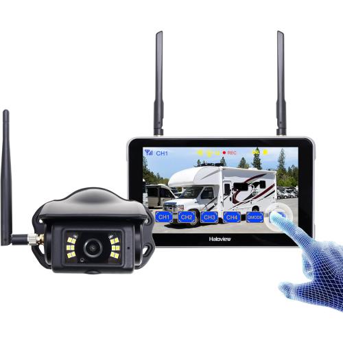 Haloview Byte Tango BT6 Touch RV Backup Camera Wireless 2.4G Digita FHD 1080P DVR Rearview and 5.5 Touch Screen Monitor System for RV,Truck,Trailer,Truck,Camper,Van,Pickup