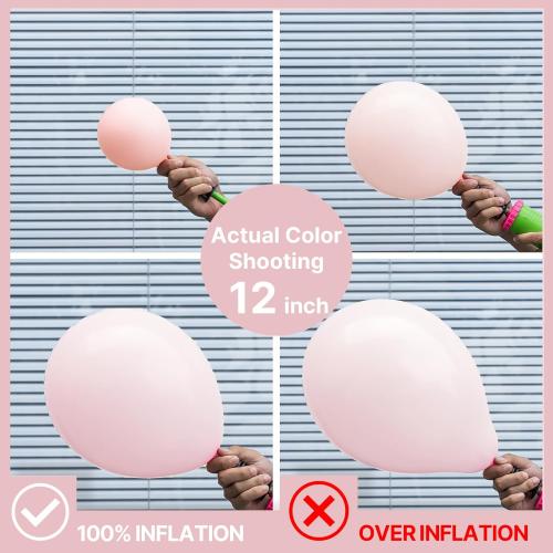 PartyWoo Light Pink Balloons 100 pcs 12 Inch Pastel Baby Pale Blush Pink Latex Balloons for Graduation Wedding Baby Shower Gender Reveal Princess Bachelorette Birthday Party Decorations Pink-Q01