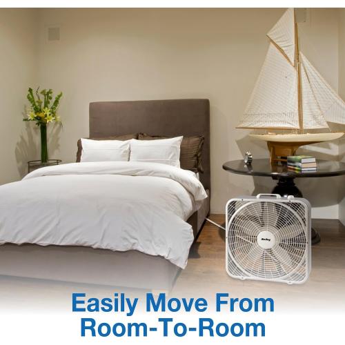 Air King 9723 20-Inch 3-Speed Box Fan , White