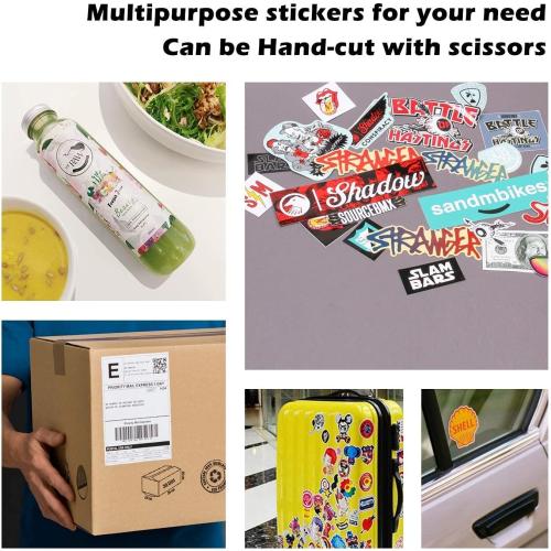 Koala Printable Glossy Sticker Paper for Inkjet Printer, 120 Sheets