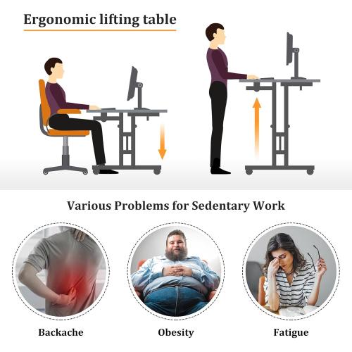 Small Standing Desk with Wheels, Mobile Stand Up Desk, Portable Standing Table on Wheels for Walking Pad, Rolling Computer Desk Adjustable Height, Tall Table