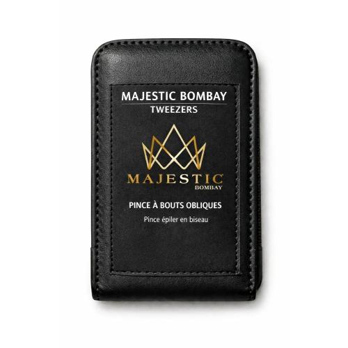 Majestic Bombay Fine Point   Slant Tweezers for Women and Men – Splinter Ticks, Facial, Brow and Ingrown Hair Removal–Sharp, Needle Nose, Surgical Tweezers Precision best tweezers for chin hair