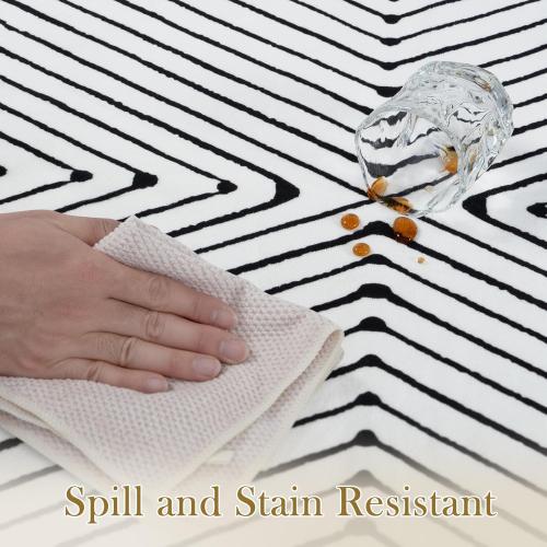 LIVEBOX Washable Area Rug 8x10 - Modern Area Rugs for Living Room with Non-Slip Backing, Non-Shedding Indoor Carpet for Bedroom Dining Room Home Office