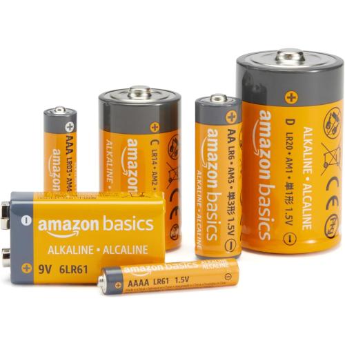 Amazon Basics AAA Alkaline High-Performance Batteries, 1.5 Volt, 10-Year Shelf Life, 100 Count (Pack of 1)