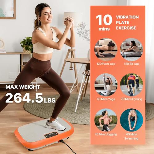 Vibration Plate Exercise Machine for Weight Loss Fitness Equipment, Vibration Plate Platform for Home Fitness,Lymphatic Drainage Shaking Full Body Shaker 99 Adjustable Speeds
