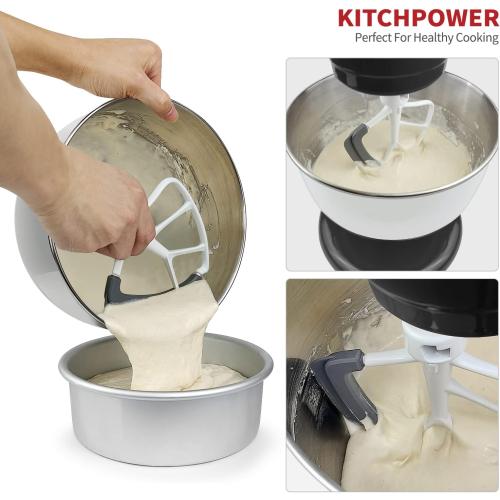 4.5-5 Quart Flex Edge Beater for KitchenAid Tilt-Head Stand Mixers White