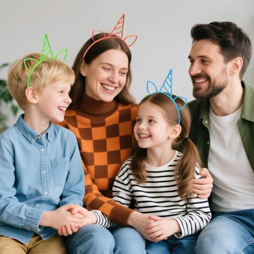 ZIRICHER Unicorn Headband, Rainbow Birthday Party Favors Crown Headband, Plastic Hairband for Party Supplies Gifts,Party Headwear Accessories for Adult