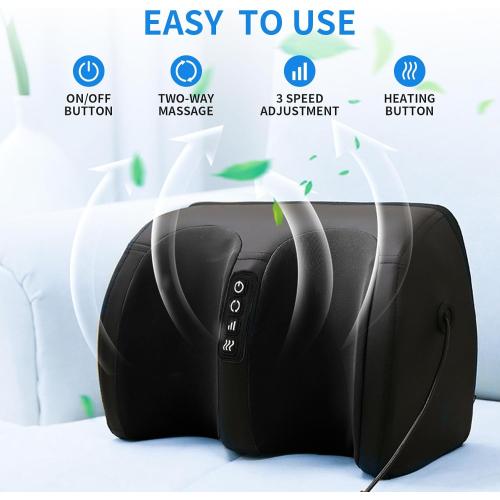 Foot and Leg Massager,Heated Foot Massager for Plantar Fasciitis Pain Relief,3D Shiatsu Rollers with Adjustable Heat for Plantar Fasciitis,5 Modes,Enhances Blood Circulation (Black)