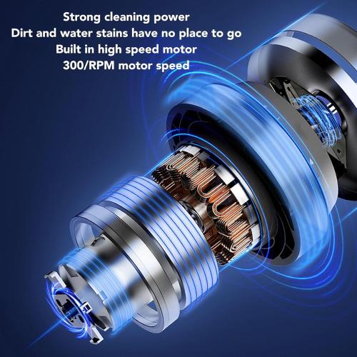 Electric Spin Scrubber for Cleaning, High Speed Motor, Cordless Cleaning Brush, Detachable Handle, Metal Extension Pole, Easy to Clean, for Floors, Furniture, Bathrooms, Kitchens