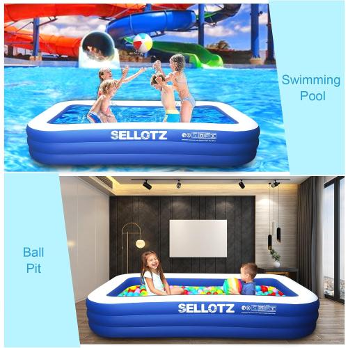 Inflatable Pool for Kids and Adults, Large Oversized Thickened Family Swimming Pool for Toddlers, Outdoor, Garden, Backyard, Summer Water Party