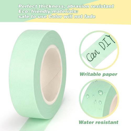 Hutou 8 Rolls Washi Tape Colored Masking Tape 1/2 Inch, Pastel Colors